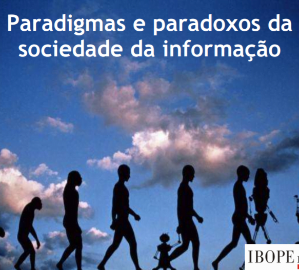 Foto da capa do informativo: "Paradigmas e paradoxos da sociedade da informação".