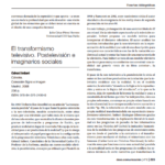Imagem da capa de um documento em espanhol: El transformismo televisivo. Postelevisión e imaginarios sociales.