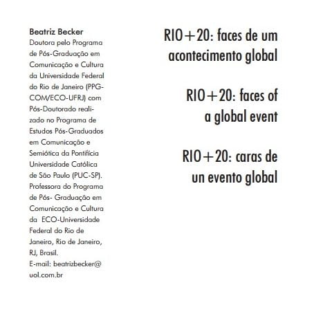 Imagem da capa do documento: Rio mais 20: faces de um acontecimento global.