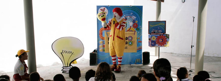 Ronald McDonald não deve mais fazer shows em instituições de ensino paulistas