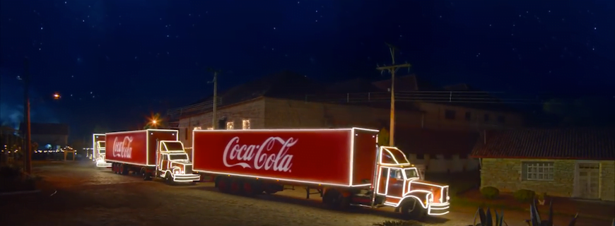 Foto comercial de natal CocaCola.