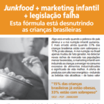 Imagem do informativo: Junkfood mais marketing infantil mais legislação falha.