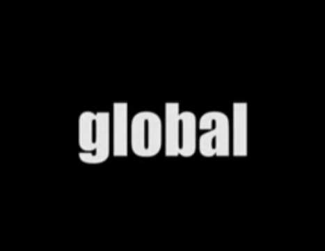 Letras em um fundo preto: global.