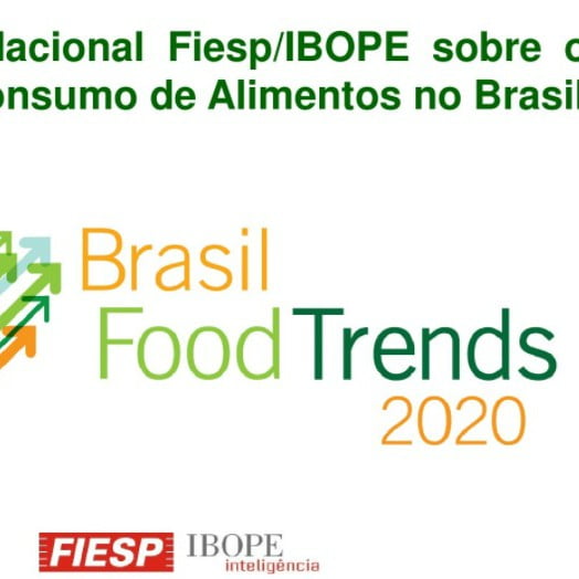 Imagem da capa da apresentação: Pesquisa Nacional Fiesp/IBOPE sobre o Perfil do Consumo de Alimentos no Brasil.