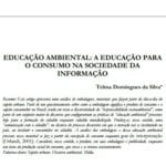 Capa do documento Educação ambiental: A educação para o consumo na sociedade da informação.