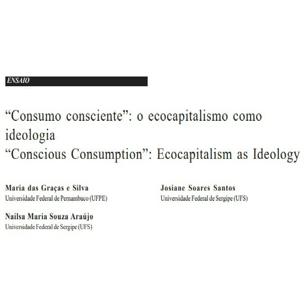 Capa do documento: "Como consciente": o ecocapitalismo como ideologia.