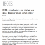 Imagem matéria IBOPE: IBOPE estimula discussão criativa para ideias de como vender sem aborrecer.