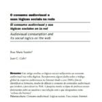 Capa do documento: O consumo audiovisual e suas lógicas sociais na rede.