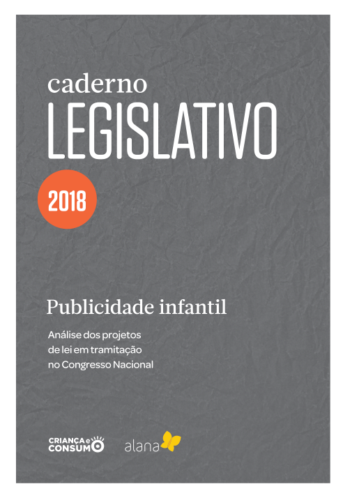 Capa do caderno: "Caderno legislativo 2018".