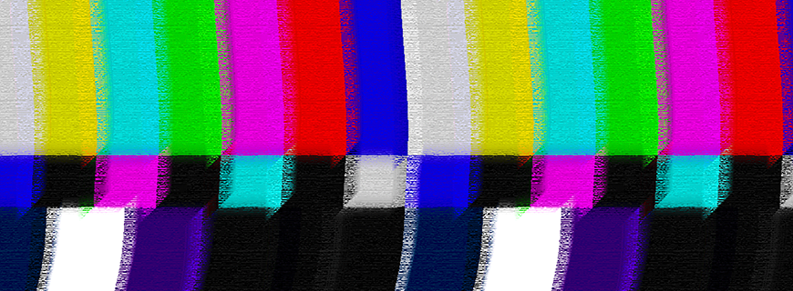 Barras coloridas que aparecem quando a televisão está fora do ar