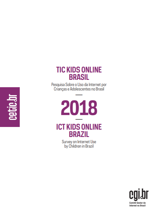 capa da pesquisa "Tic Kids Online Brasil 2018"