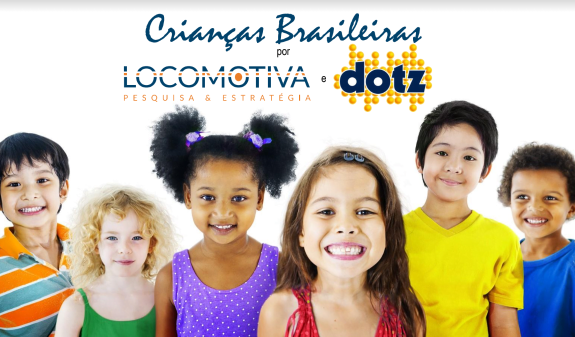 capa da pesquisa "crianças brasileiras" do instituto locomotiva e dotz