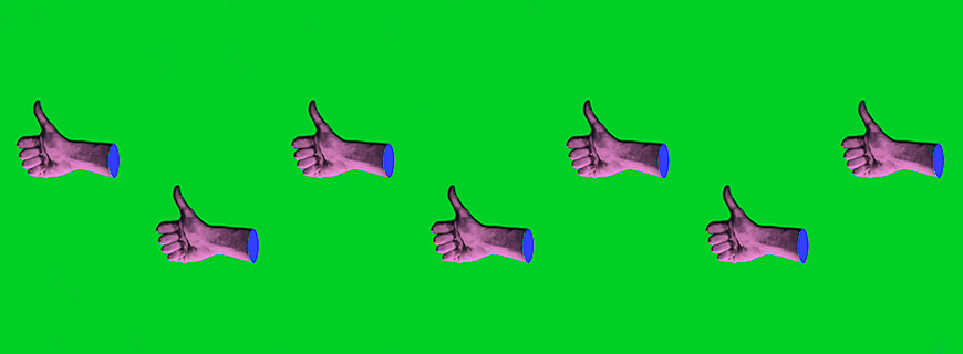 Ilustração de diversas mãos com os dedões para cima, em símbolo de positivo, para representar a defesa da infância