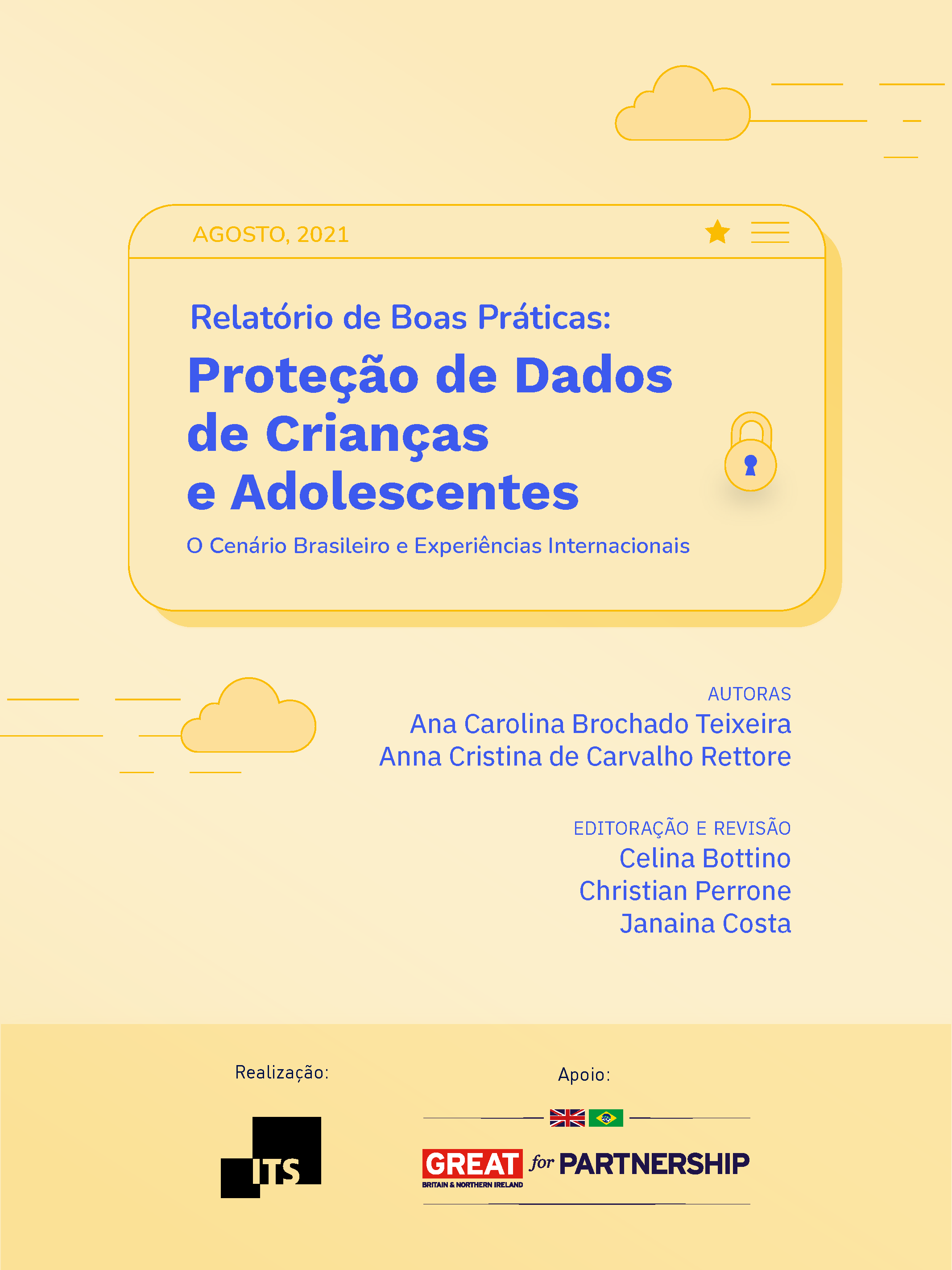 capa do documento "Relatório de Boas Práticas: Proteção de Dados de Crianças e Adolescentes"
